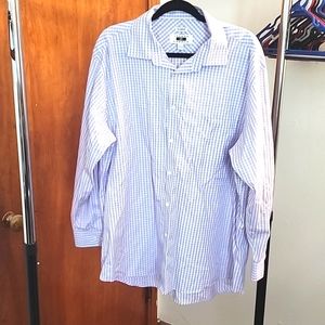 Joseph Abbound Mens shirt 17.5/34 Purple gingham